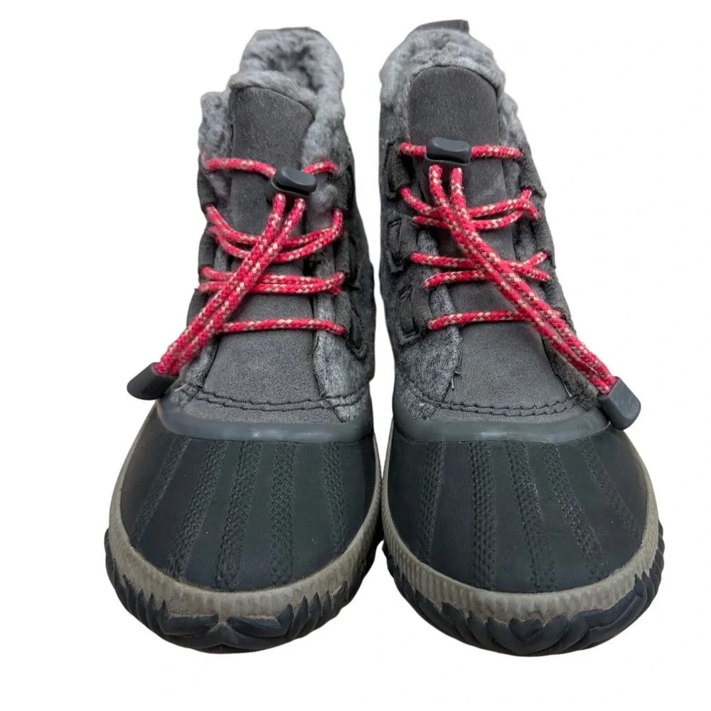 Sorel‎ Waterproof Out N About Felt Duck Boots Pink Laces Women's Size 6